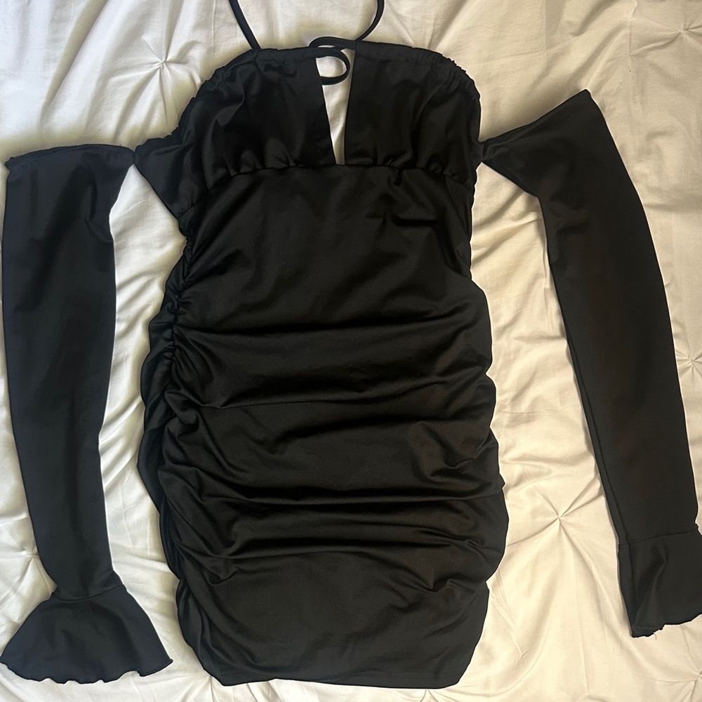 SHEIN Black Off-Shoulder Dress